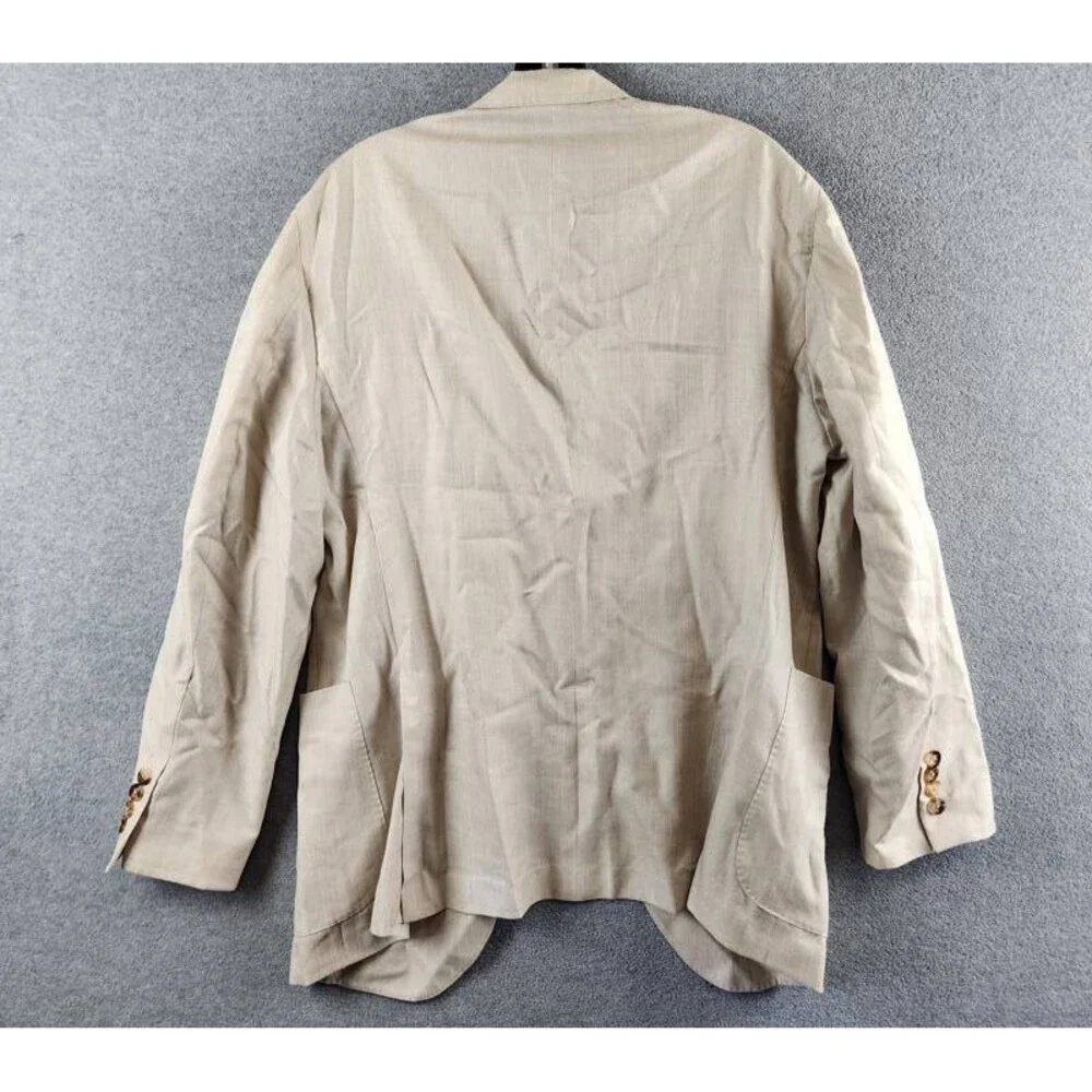 BOGLIOLI Milano Wool Silk Blend K. Jacket Blazer Men's Beige Button Closure